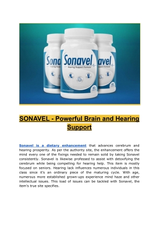 Sonavel - Brain and Hearing Support