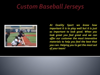 Custom Baseball Jerseys