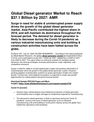 Global Diesel generator Market