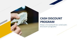 CASH DISCOUNT PROGRAM