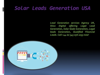 Solar Leads Generation USA