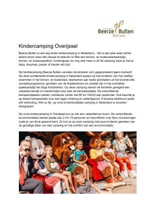 Beerze Bulten - Kindercamping Overijssel