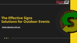 The Effective Signs Solutions for Outdoor Events