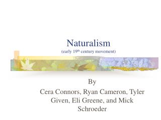 Naturalism (early 19 th century movement)