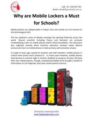 Why are Mobile Lockers a Must for Schools