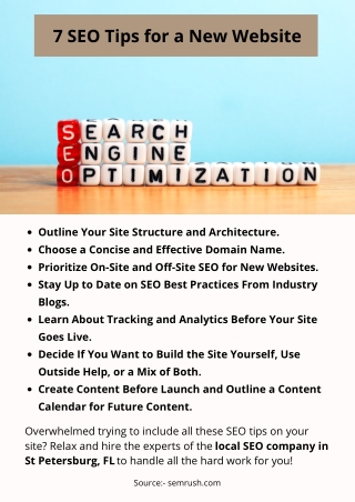 7 SEO Tips for a New Website