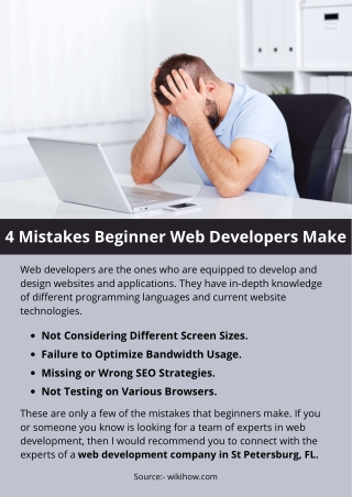 4 Mistakes Beginner Web Developers Make