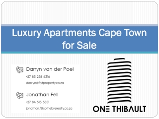 Luxury Apartments in Cape Town for Sale