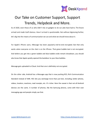_Our Take on Customer Support, Support Trends, Helpdesk, and More _ Deskxpand