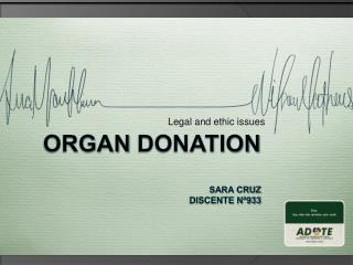 Organ Donation Sara CRUZ Discente nº933