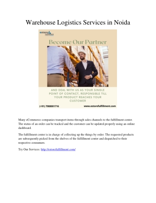 Warehouse Logistics Services in Noida