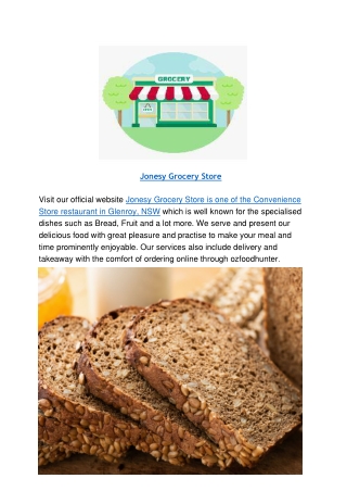 JONESY SWEETS & TREATS Bakery shop Glenroy, NSW - 15% off