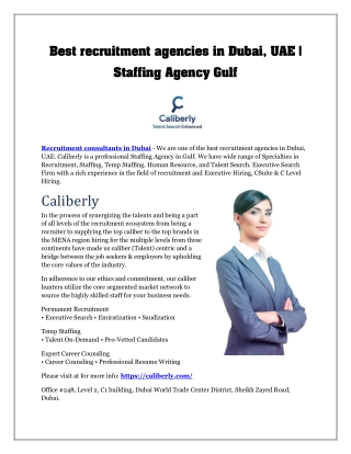 Recruitment consultants in Dubai