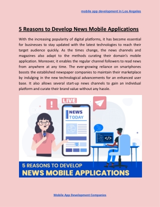 5 Reasons to Develop News Mobile Applications