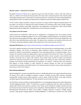Industrial IoT Market