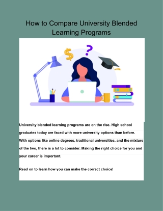 How to Compare University Blended Learning Programs