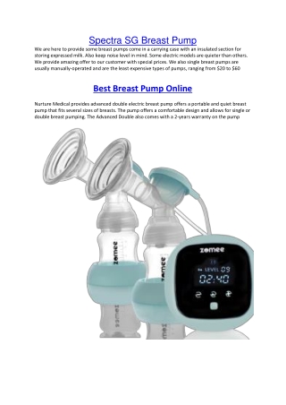 Spectra SG Breast Pump