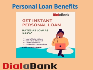 Personal Loan Benefits