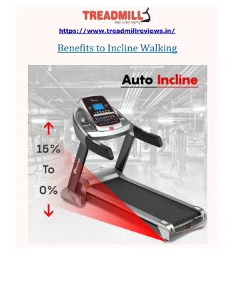 Benefits to Incline Walking