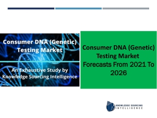 Consumer DNA (Genetic) Testing Market to grow at a CAGR of 12.25% (2019-2026)