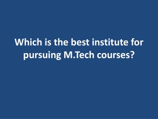 Best College for B.Tech in Information Technology