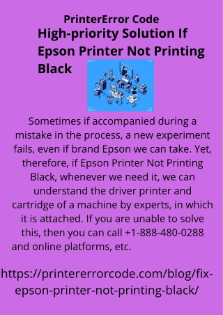 High-priority  Solution If Epson Printer Not Printing Black