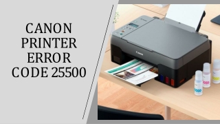 Canon Printer Error Code 25500