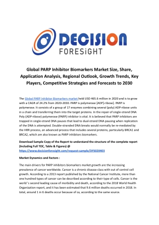Global PARP Inhibitor Biomarkers Market.docx