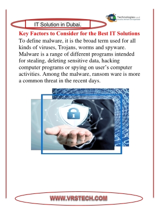Key Factors to Consider for the Best IT Support Dubai