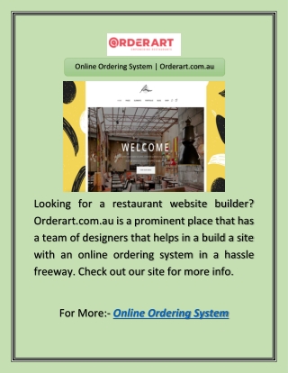 Online Ordering System | Orderart.com.au