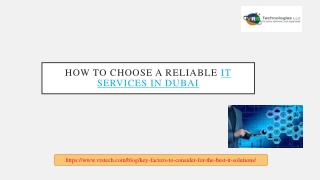 How to Choose a Reliable IT services in Dubai