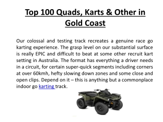 Top 100 Quads, Karts & Other in