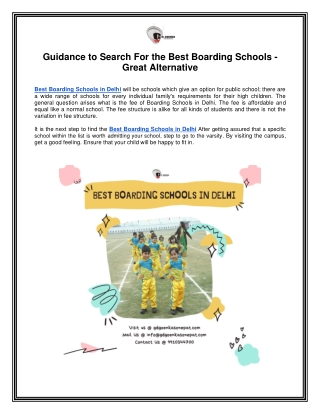 Guidance to Search For the Best Boarding Schools - Great Alternative