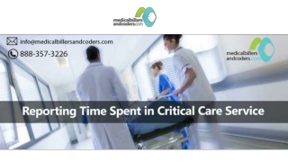 Reporting Time Spent in Critical Care Service