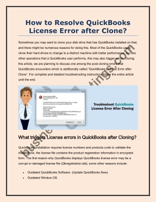 Fix QuickBooks License Error after cloning Problem