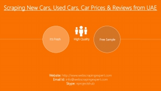 Scraping New Cars, Used Cars, Car Prices & Reviews from UAE