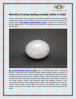 Buy Healing Crystals Online in India