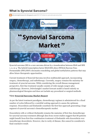 Synovial Sarcoma market