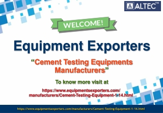 Cement Testing Equipments Manufacturers
