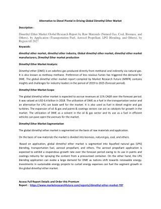Dimethyl Ether Market
