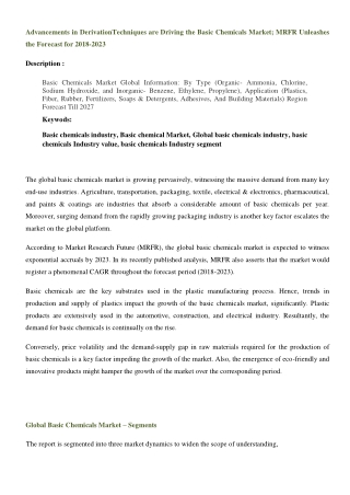 Global Basic Chemicals Market 1