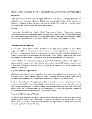 Polycarbonate Market_