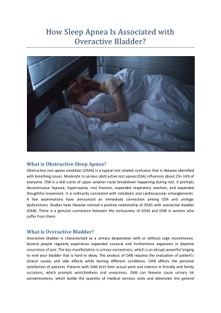 How Sleep Apnea Is Associated with Overactive Bladder-converted