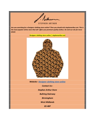 Designer clothing store online  stephenarthur.net