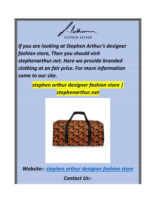stephen arthur designer fashion store  stephenarthur.net
