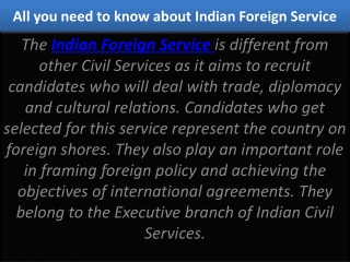 All you need to know about Indian Foreign Service