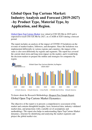 Global Open Top Cartons Market