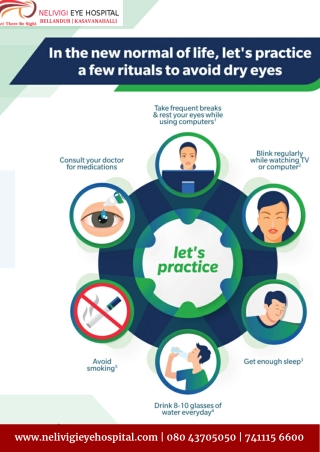 Few rituals to avoid dry eyes - Best Eye Hospitals in Bellandur, Bangalore - Nelivigi Eye