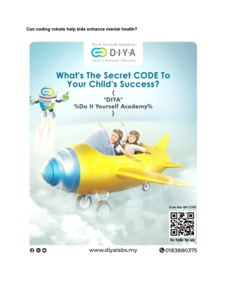 Can coding robots help kids enhance mental health