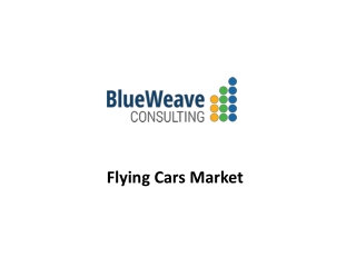 Flying Cars Market Industry Trends & Forecast Report 2040